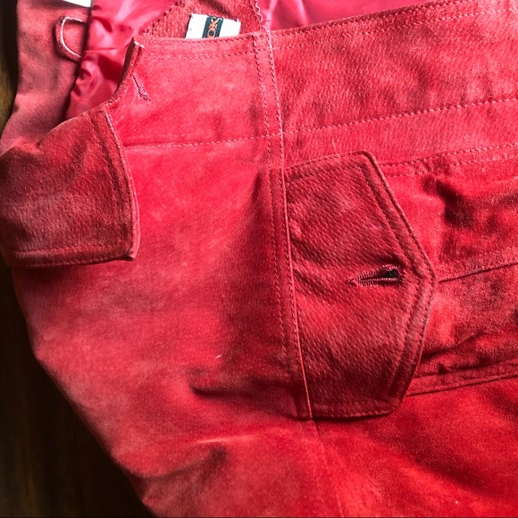 { outbrook } genuine leather vintage red bomber - Picture 5 of 8